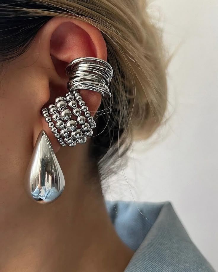 Sterling Silver Diamond Earcuff